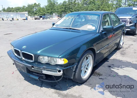 2001 BMW 740Ia z USA, uszkodzony, nr VIN WBAGG83441DN86927
